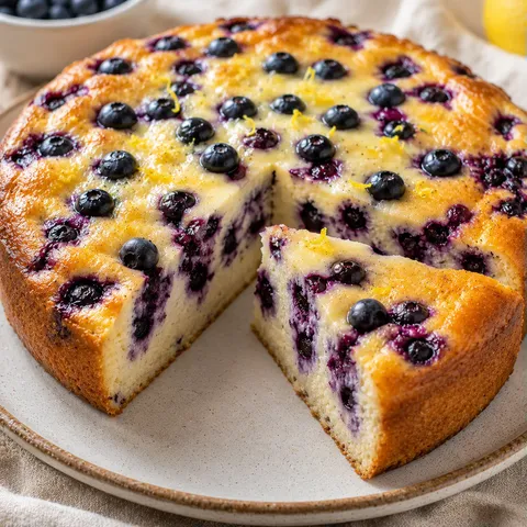 Gâteau fromage frais et myrtilles