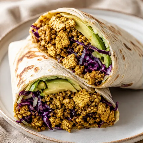 Tofu et cari wraps