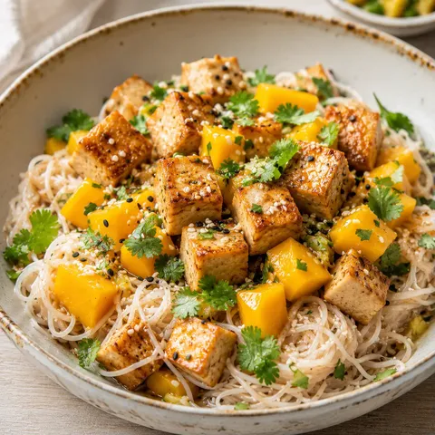 Nouilles tofu mangue