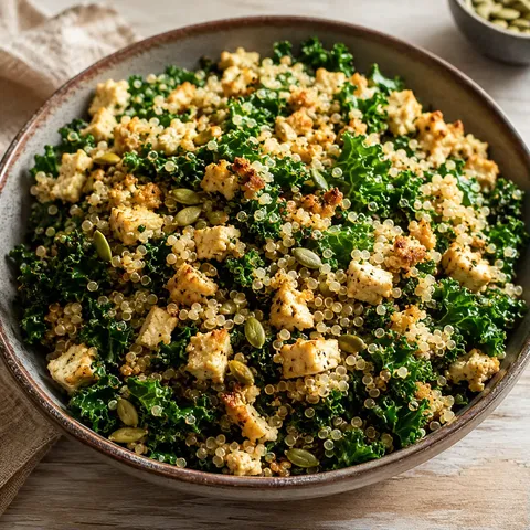 Tofu quinoa et kale
