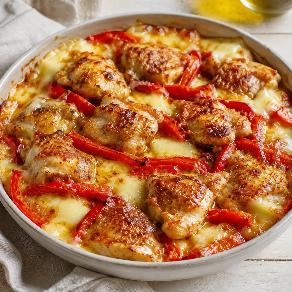 Poulet poivron gouda