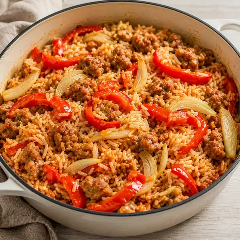 One pot riz saucisse