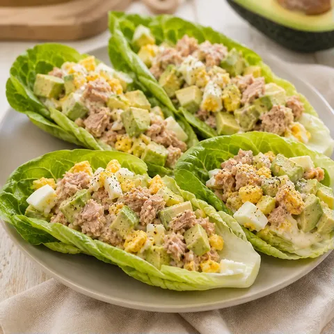 Avocat thon laitue œufs