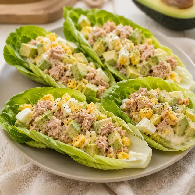 Avocat thon laitue œufs
