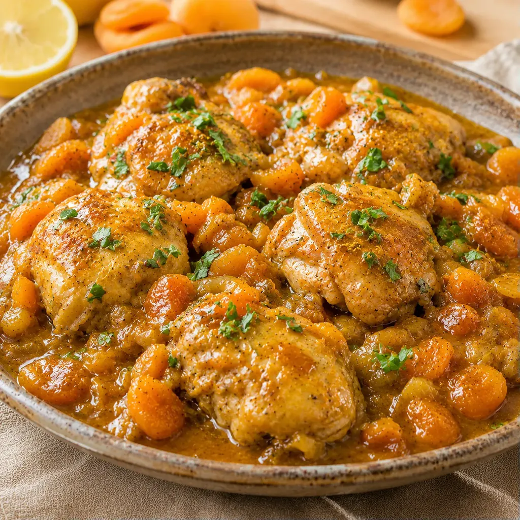 Poulet abricots gingembre