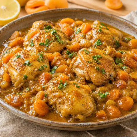 Poulet abricots gingembre