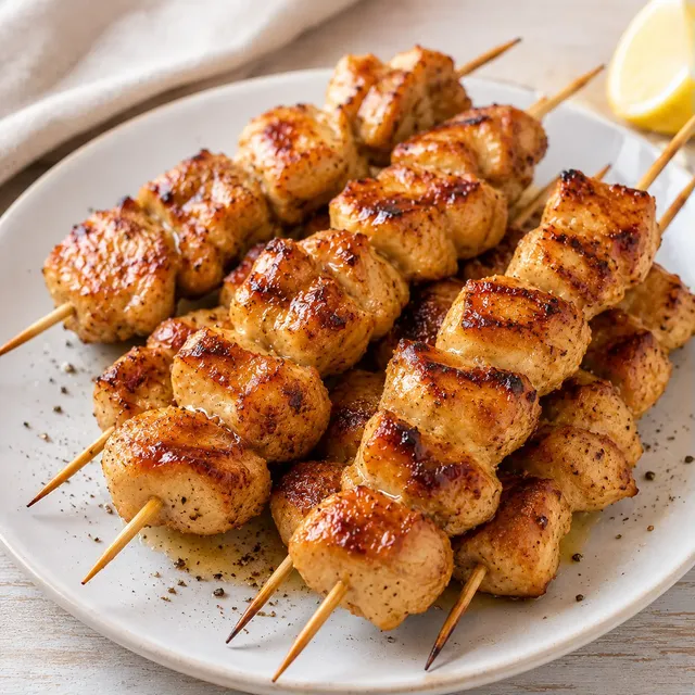 Délicieuses brochettes poulet