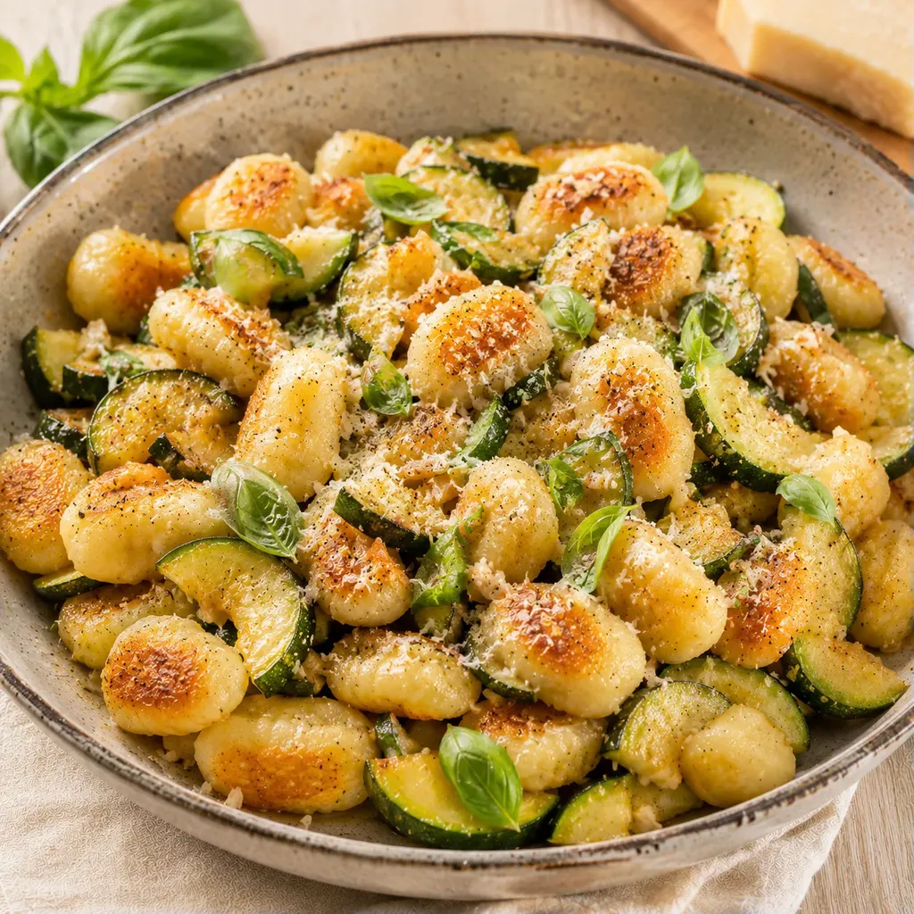 Gnocchis courgettes parmesan