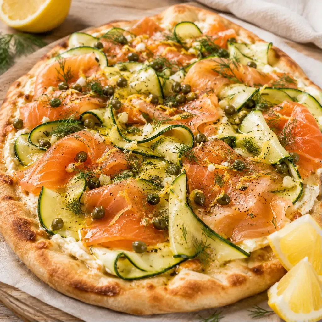 Saumon courgette pita