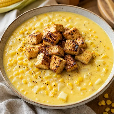 Maïs et tofu velouté