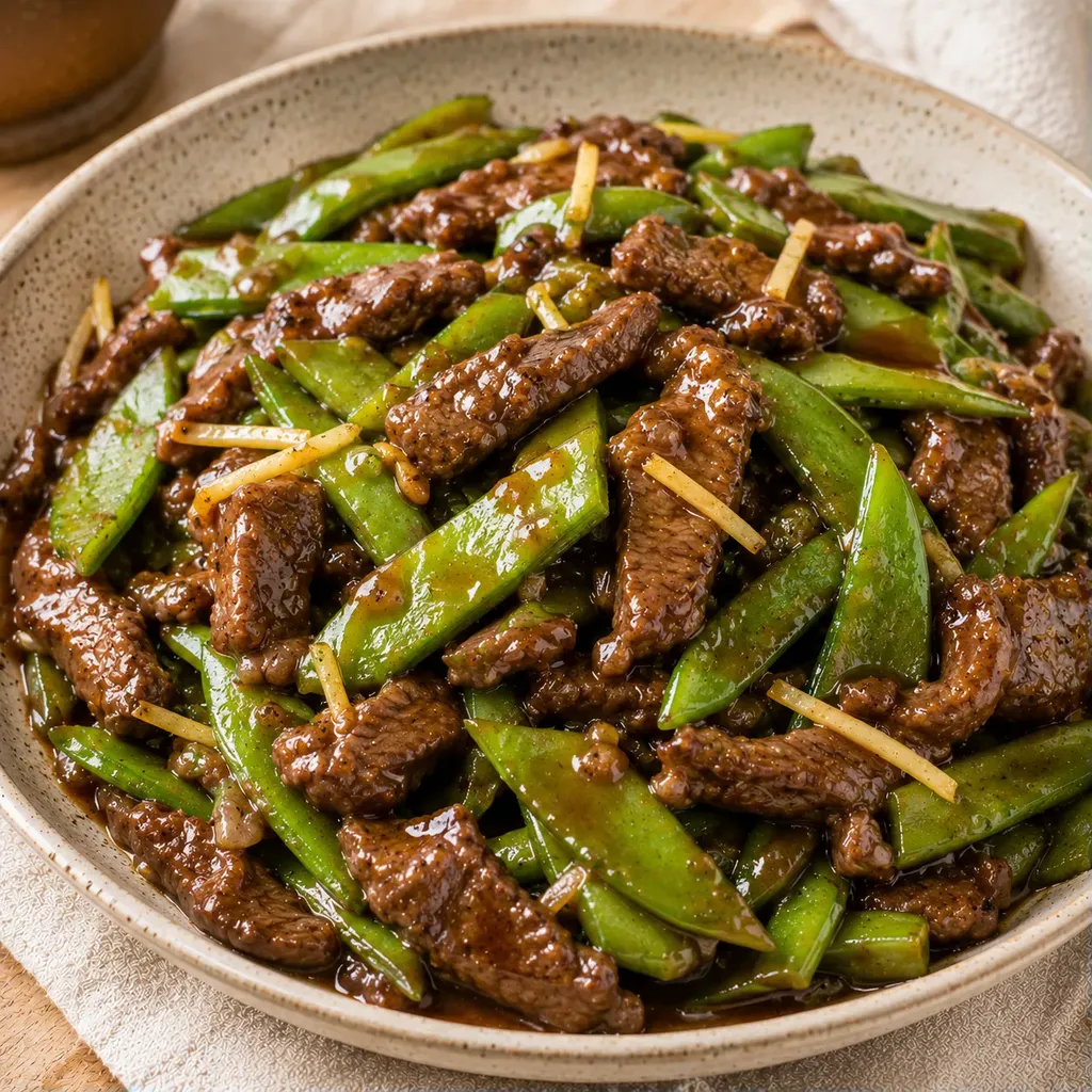 Boeuf pois croquant sésame