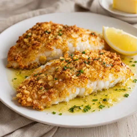 Poisson croustillant flocons