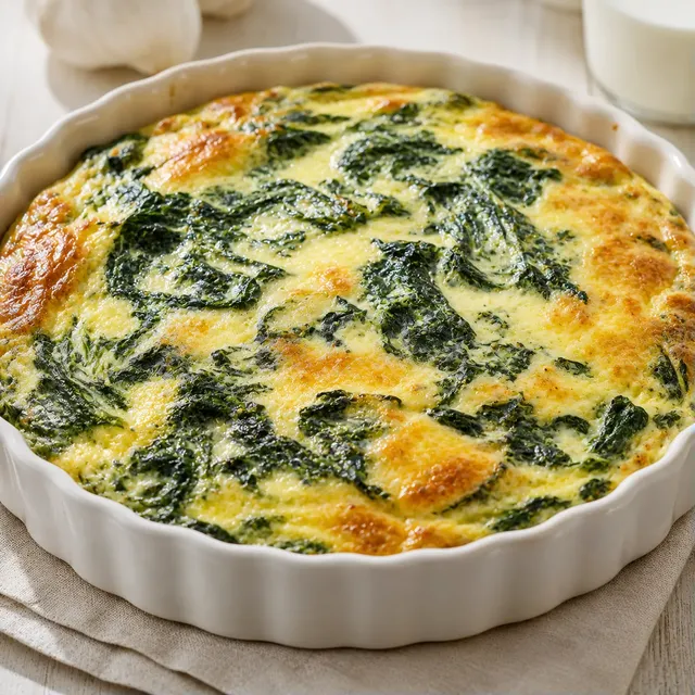 Quiche Crémeuse Sans Pâte Épinards