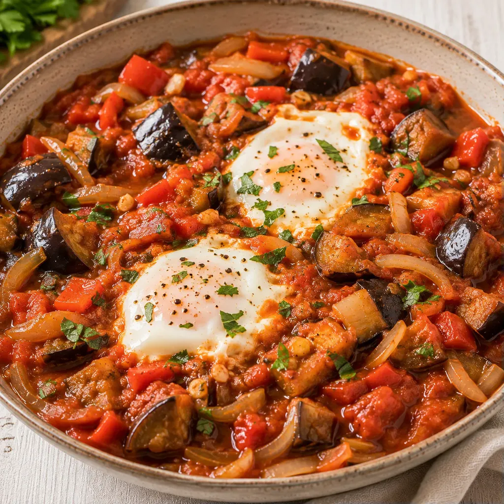 Légumes et oeufs pochés