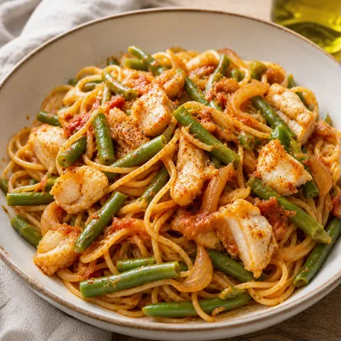 Morue et haricots verts