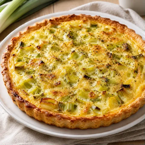 Quiche légère poireaux huile olive