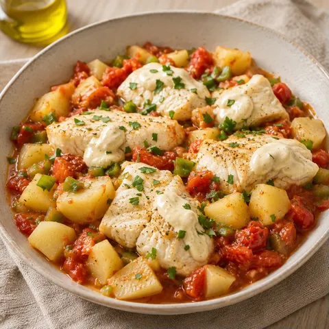 Merlu et pommes tendres