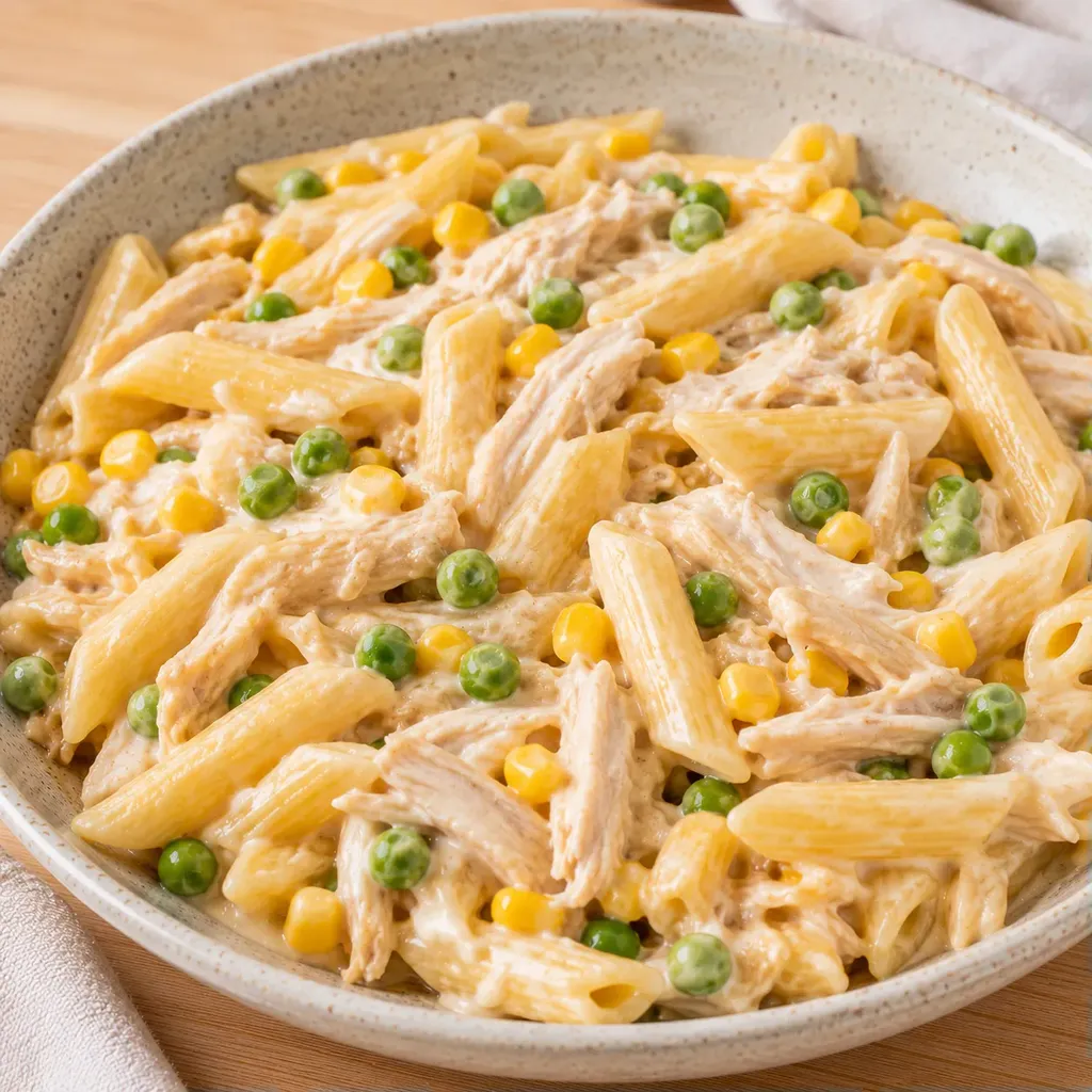 Poulet crémeux aux pâtes