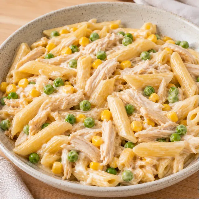 Poulet crémeux aux pâtes