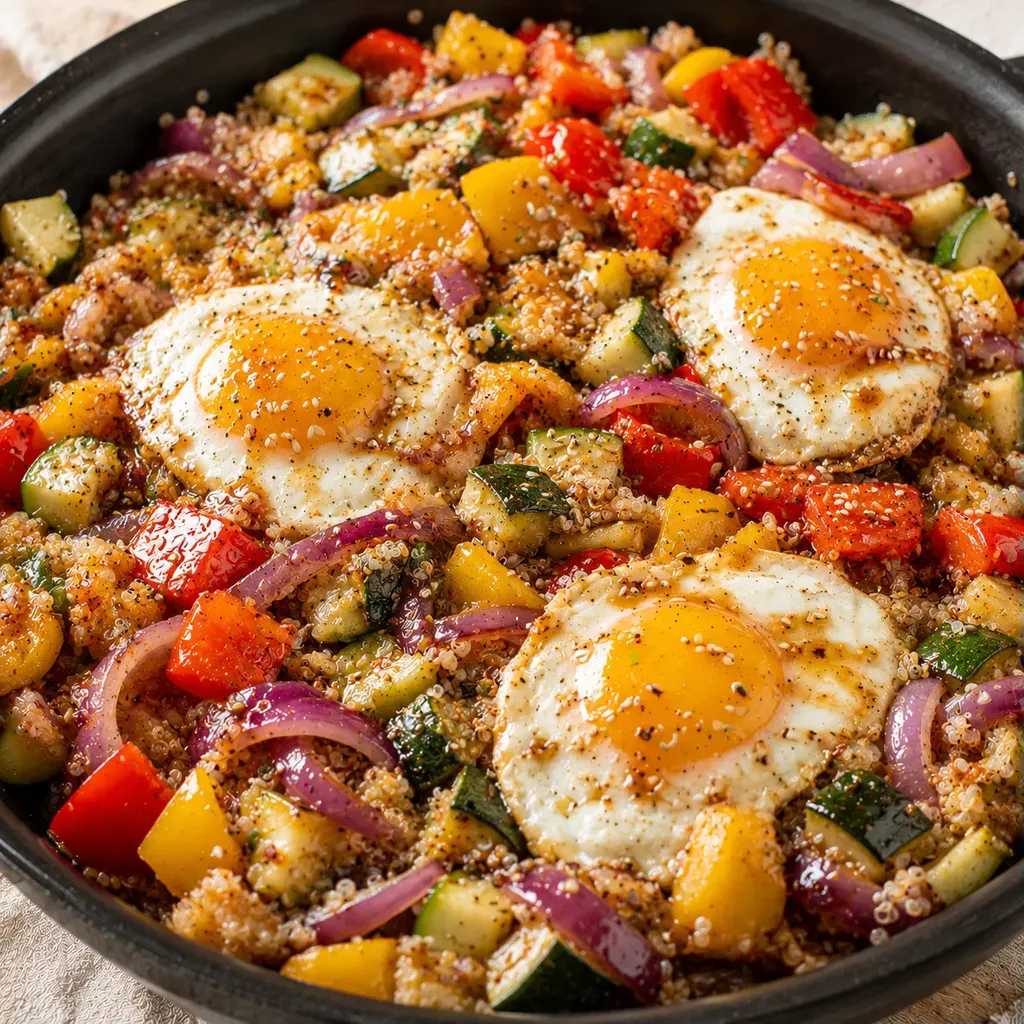 Légumes sésame œufs