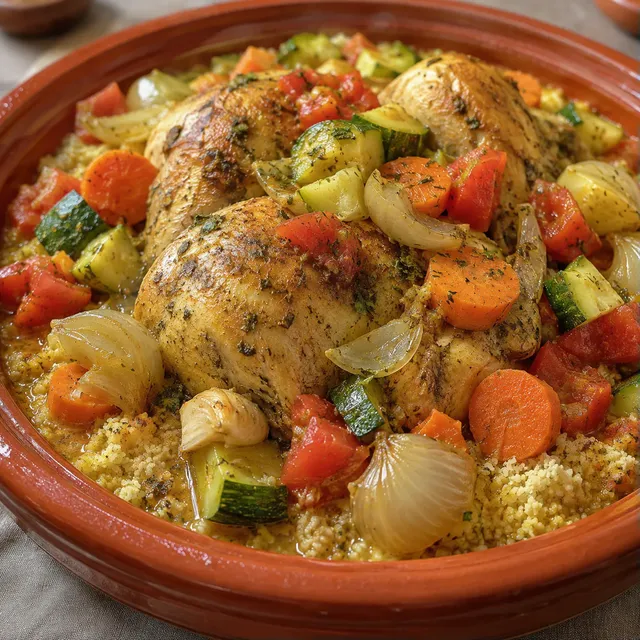 Poulet légumes tendres