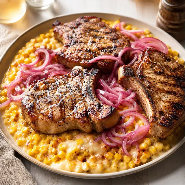 Porc grillé et maïs