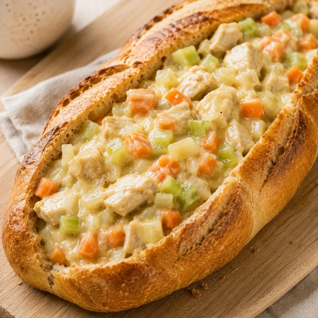 Baguette garnie crémeuse