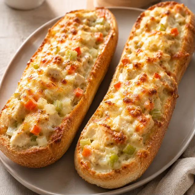Baguette garnie croustillante