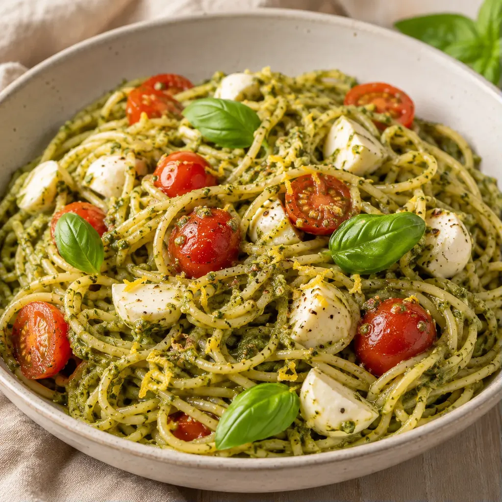 Pesto artichauts tomates pâtes