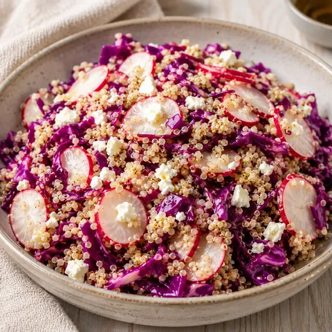 Quinoa chou feta radis