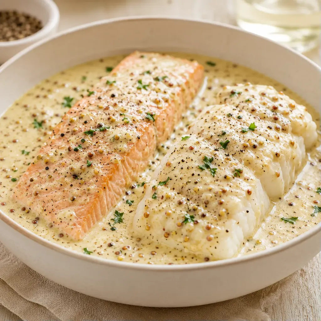 Deux poissons en sauce