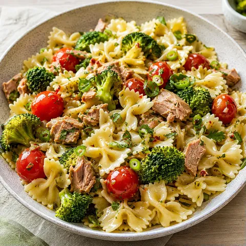 Pâtes thon brocoli tièdes
