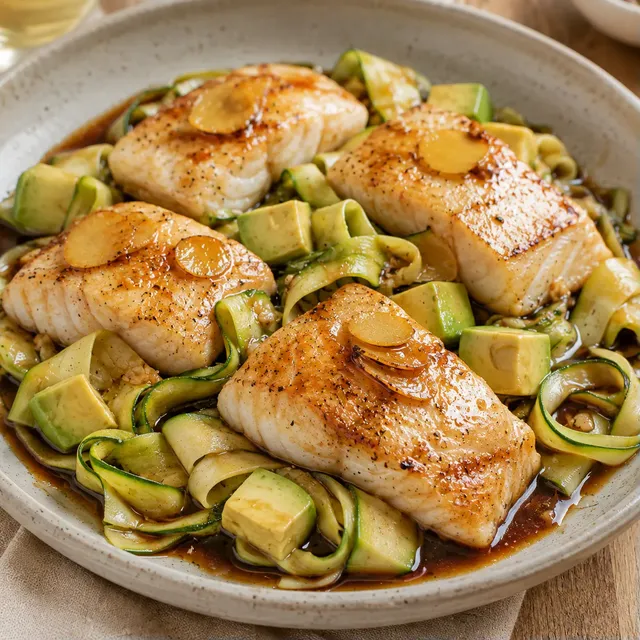 Morue gingembre avocat