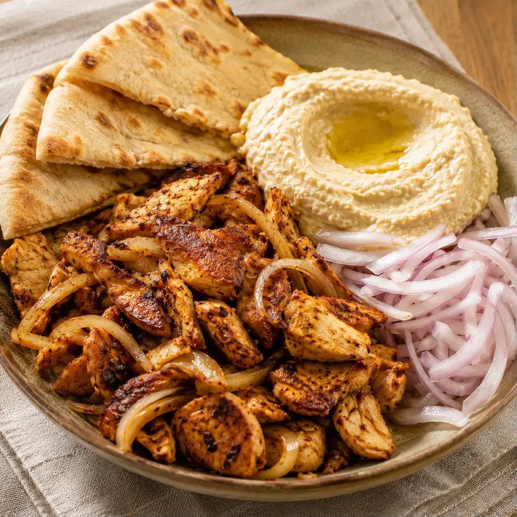 Shawarma poulet mariné
