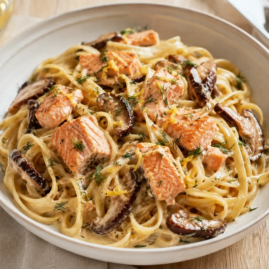 Saumon shiitakes citron