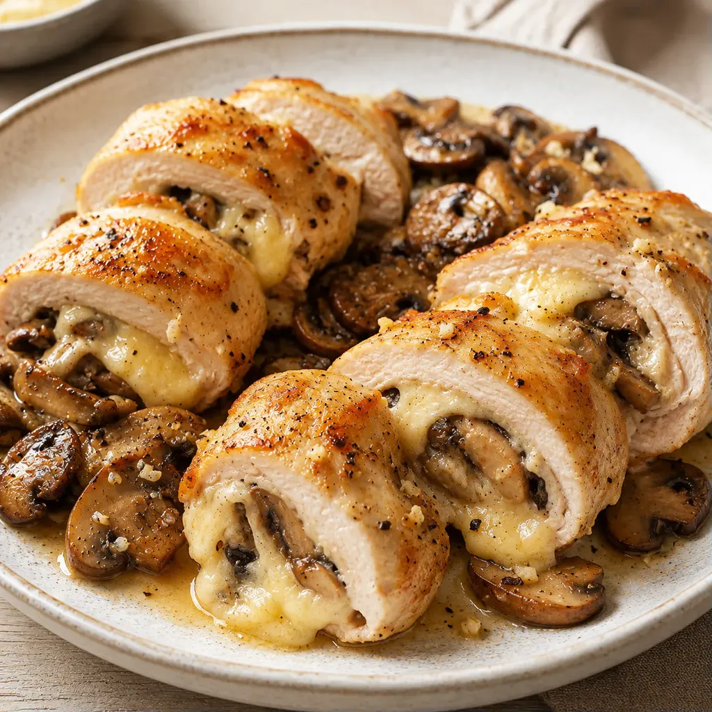 Poulet Fromage Champignons