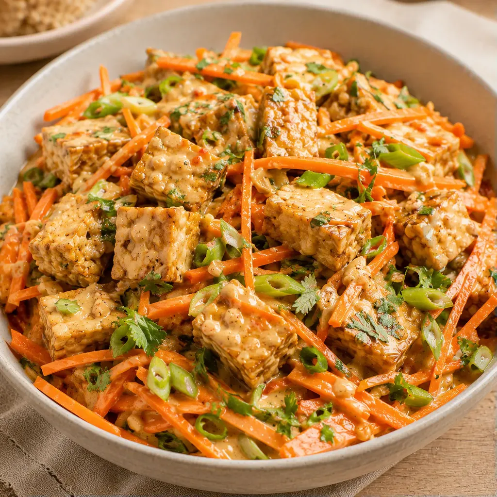 Tempeh carottes coco frais