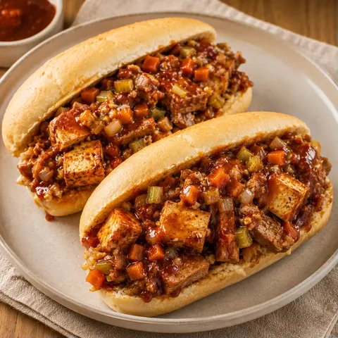 Pains tofu veau barbecue