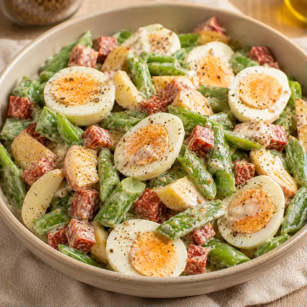 Œufs pois pommes mix