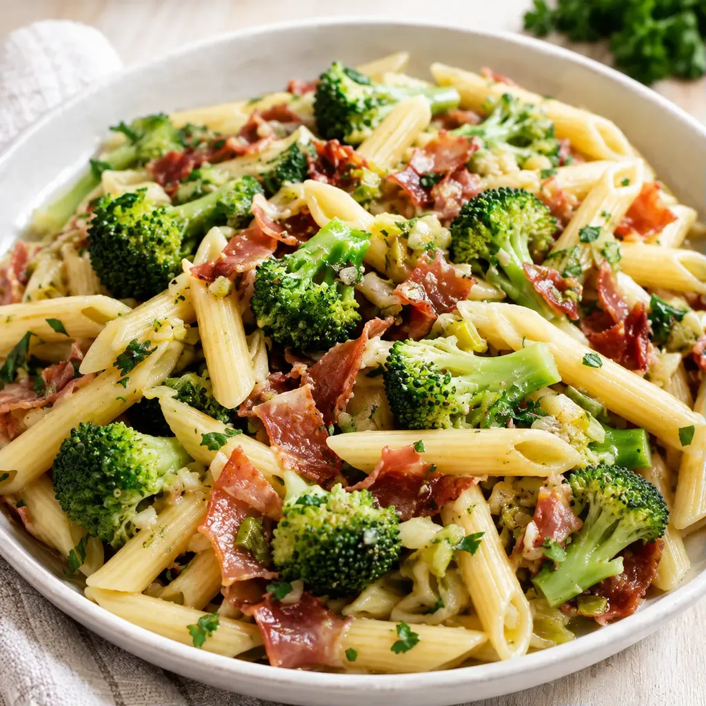 Brocoli pancetta poireau