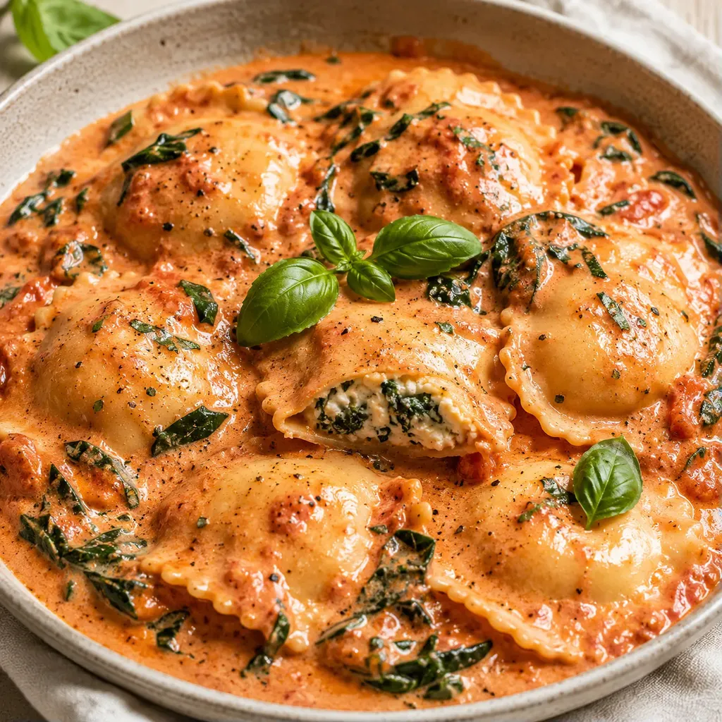 Ricotta épinards rosée
