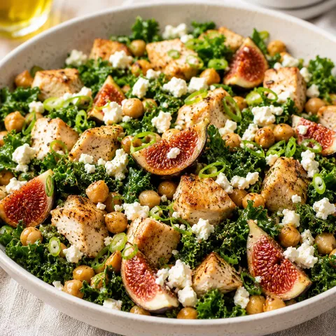Kale figues poulet feta