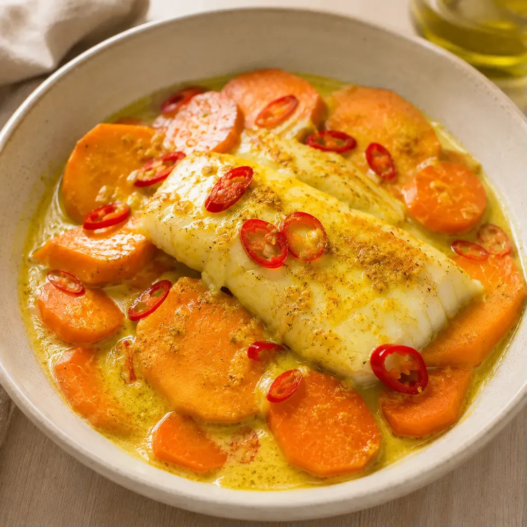 Poisson Curcuma Légumes