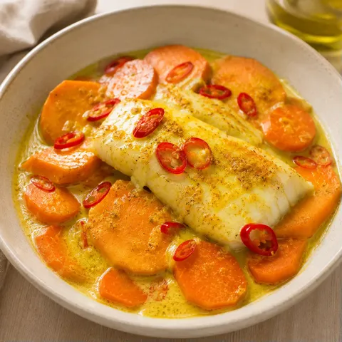 Poisson Curcuma Légumes