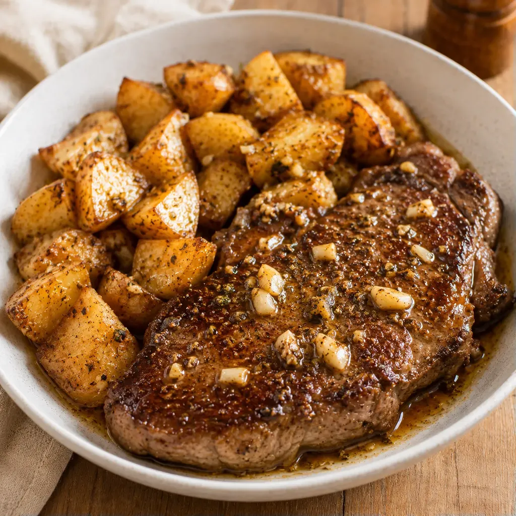 Steak Beurre Ail Pommes