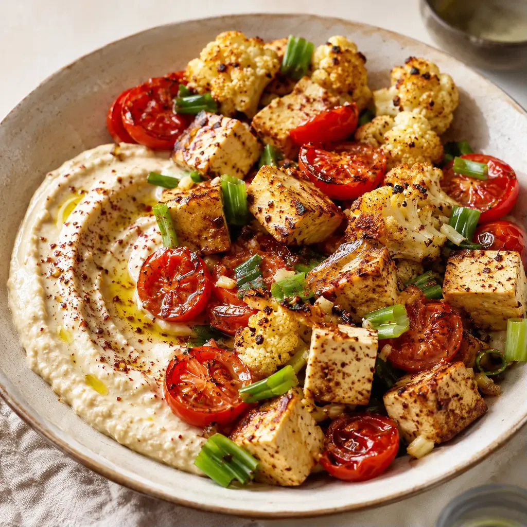 tofu légumes houmous