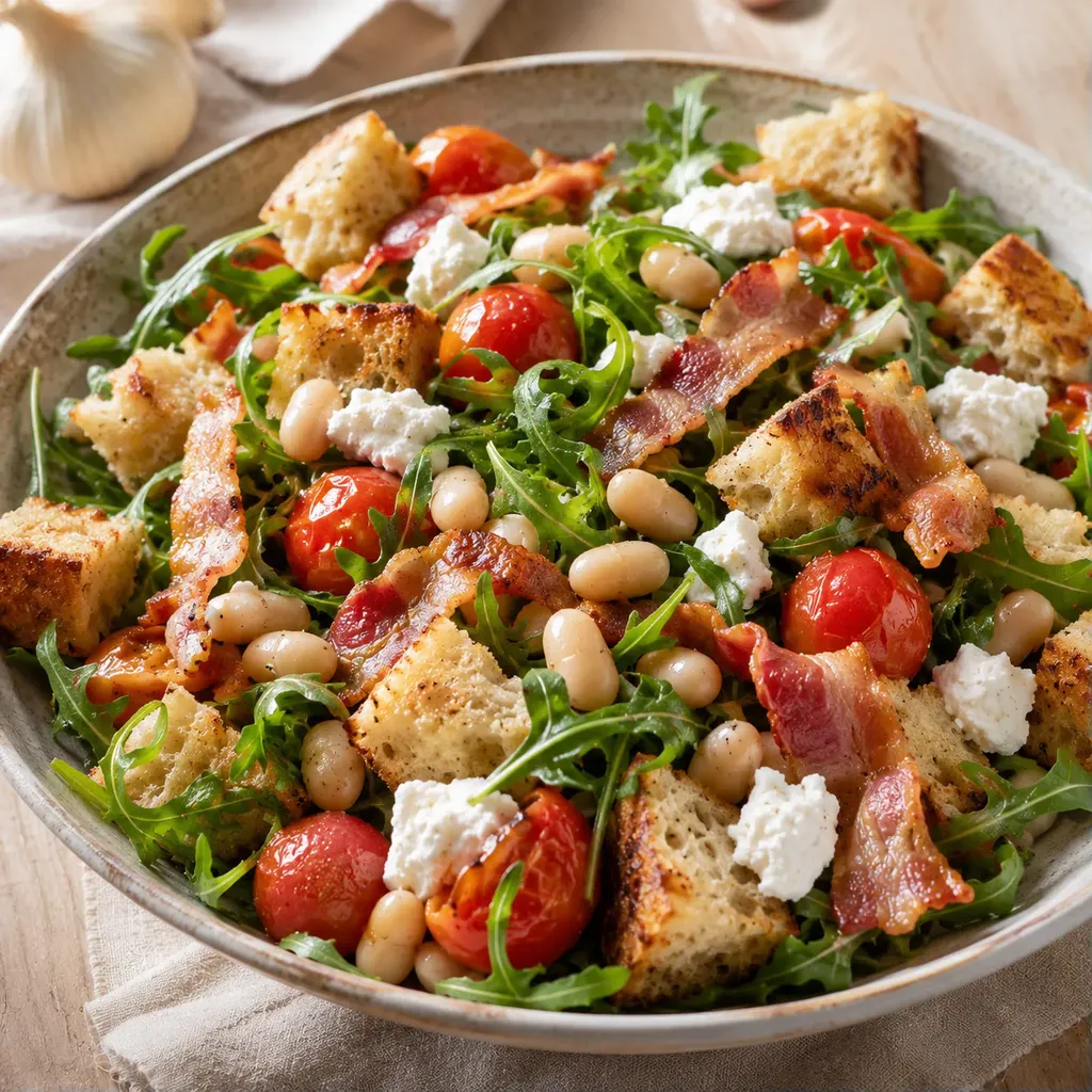 Haricots bacon et tomates