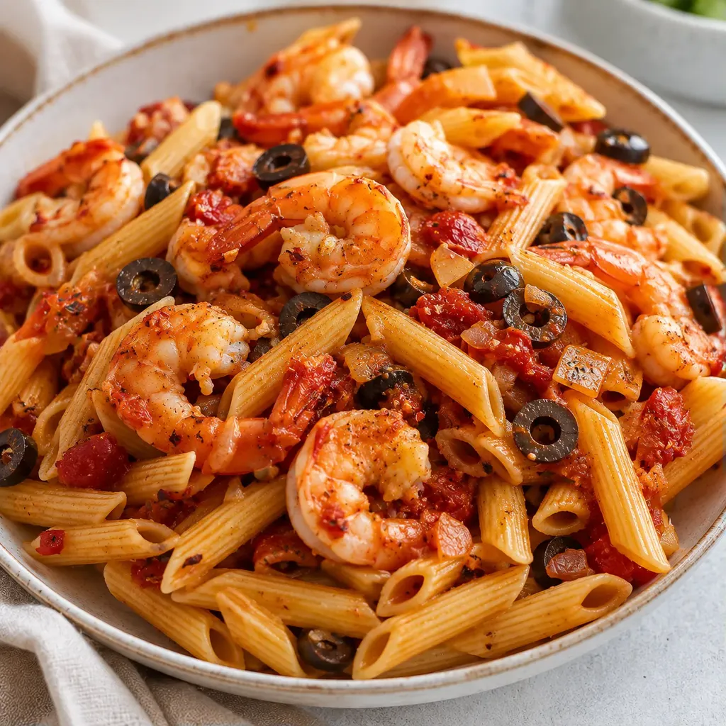 Pâtes crevettes épicées