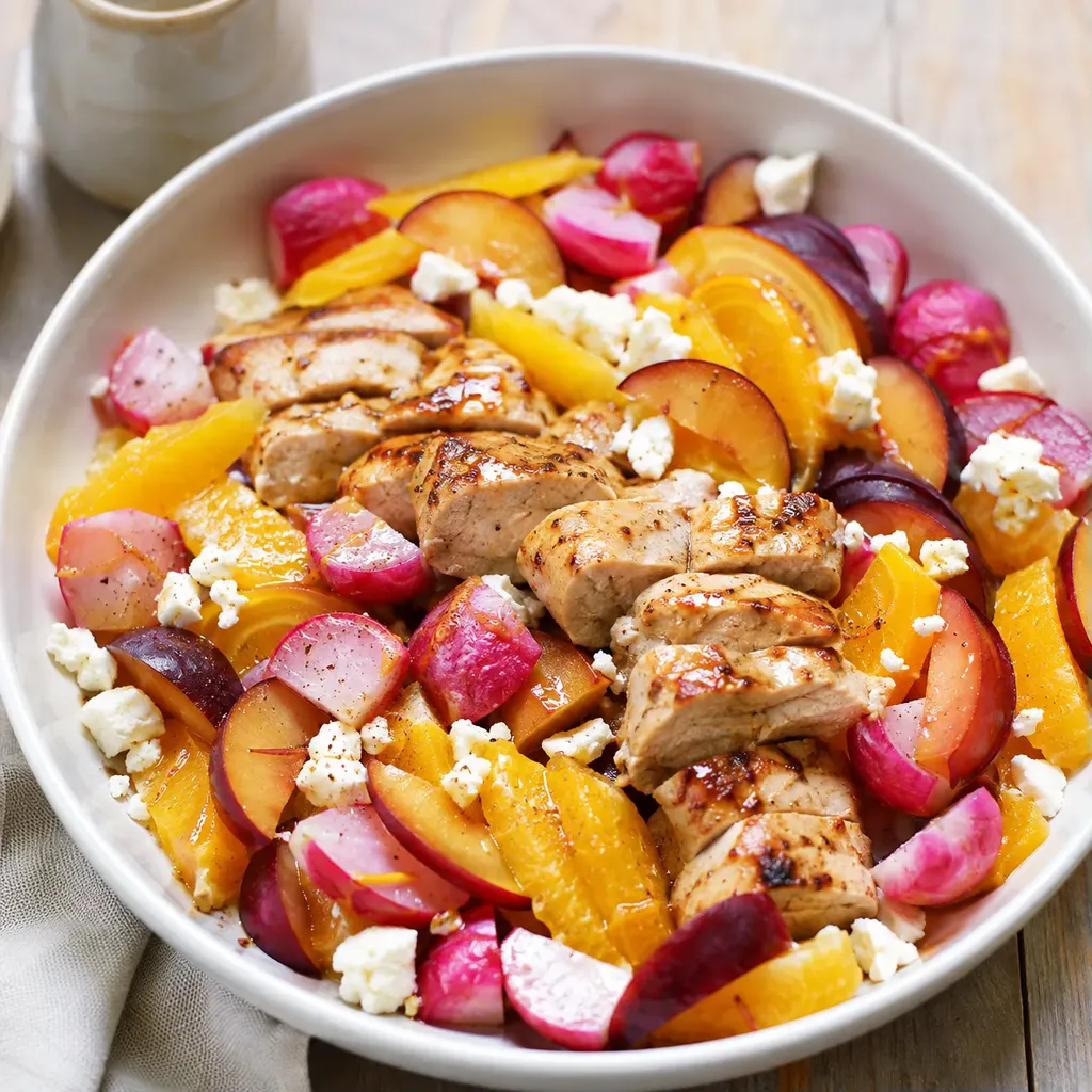 Poulet orange légumes