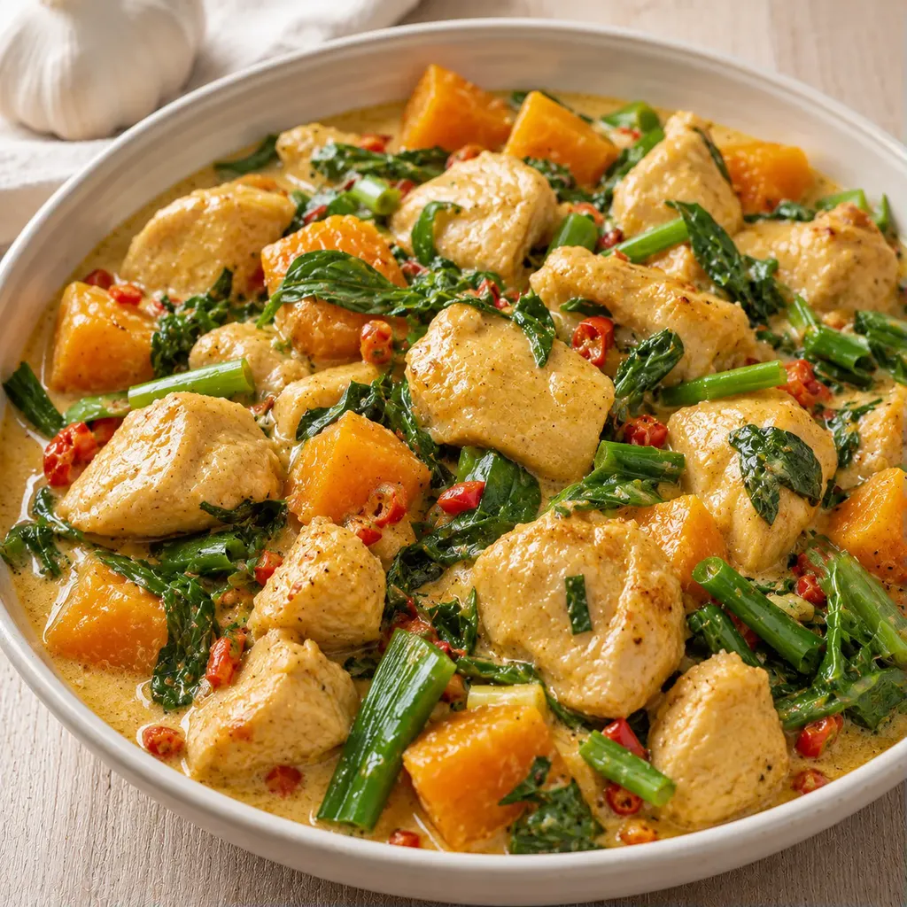 Poulet courge coco thaï